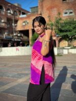 Beautiful pearls detailing sleeveless kurti - Image 2